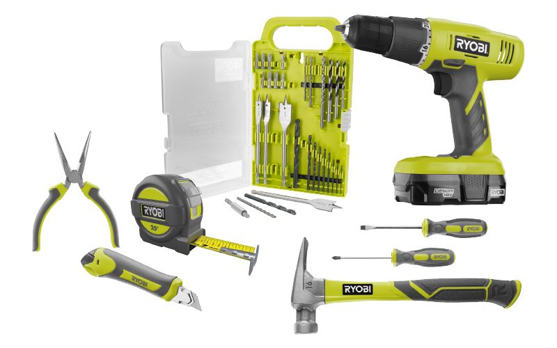 RYOBI 18V ONE+ Cordless Drill Driver Starter Kit The Home Depot Canada