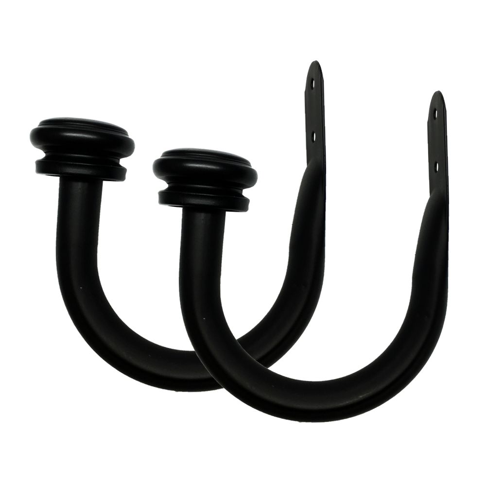 HOME DECORATORS COLLECTION Holdback for 1" Curtain Rod BK The Home