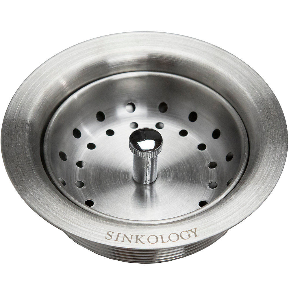 Kitchen Sink Strainer Drain With Post Style Basket In Stainless Steel