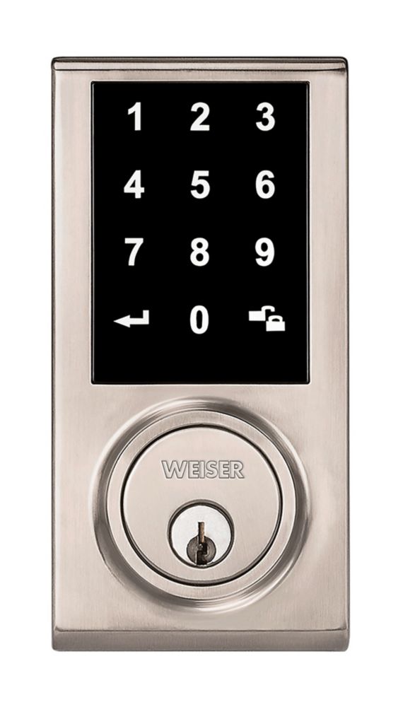 Weiser Elements Keyless Entry Touchscreen Electronic Deadbolt in Satin