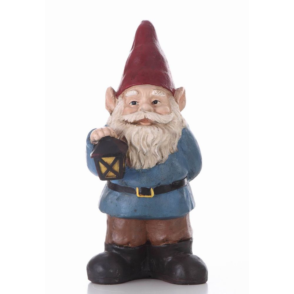 Hi-Line Gift Gnome Holding Lantern Statue | The Home Depot Canada