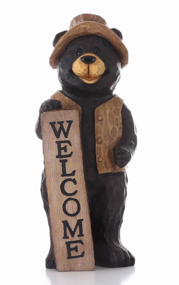 HiLine Gift Standing Bear with Sign Staue The Home Depot Canada
