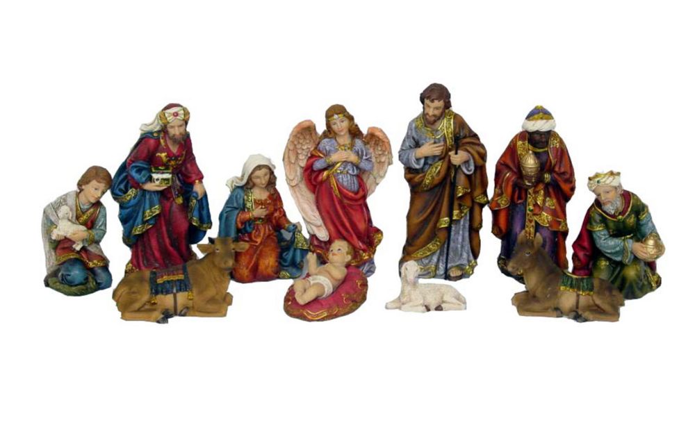 Hi-Line Gift Ltd. 11 Piece Nativity Figurine Set