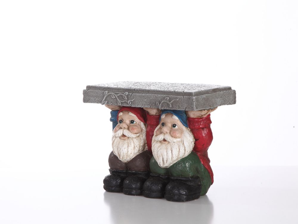 HiLine Gift 2 Gnomes Sitting Plant Stool The Home Depot Canada
