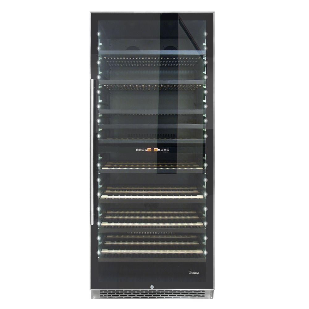 Vinotemp 300Bottle Dual Zone Wine Cooler in Black The Home Depot Canada