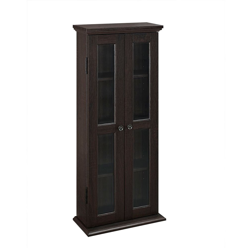 Prepac Espresso Locking Media Storage Cabinet With Shaker Doors Walker Edison 41 Inch Wood Media Storage Tower Cabinet