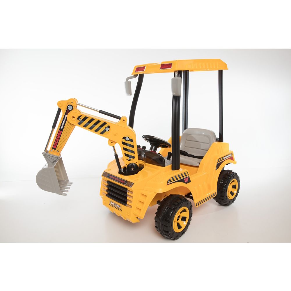 Wonderlanes 12V Battery Powered Backhoe RideOn Toy The Home Depot Canada