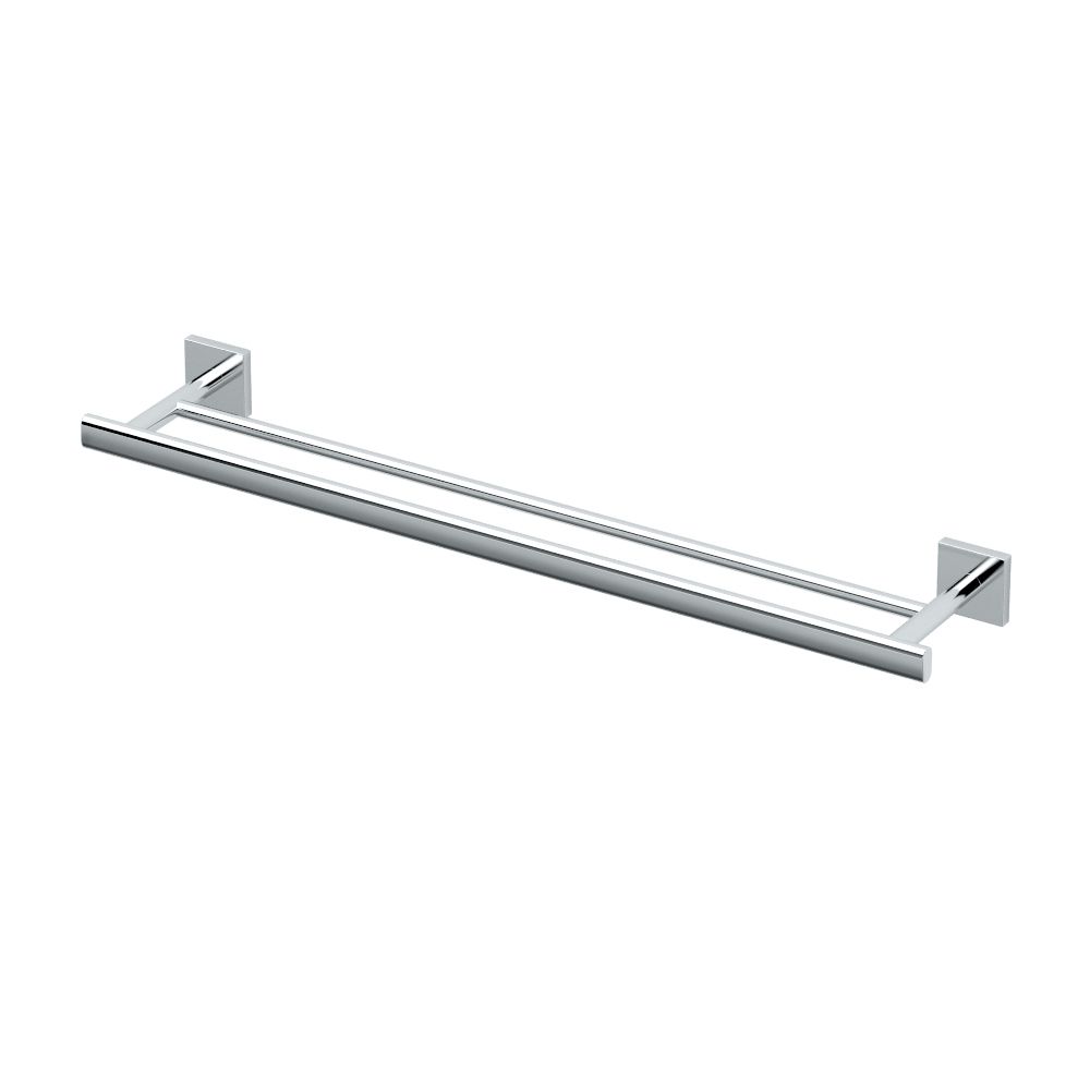 Gatco Elevate 24 inch L Double Towel Bar Chrome The Home Depot Canada
