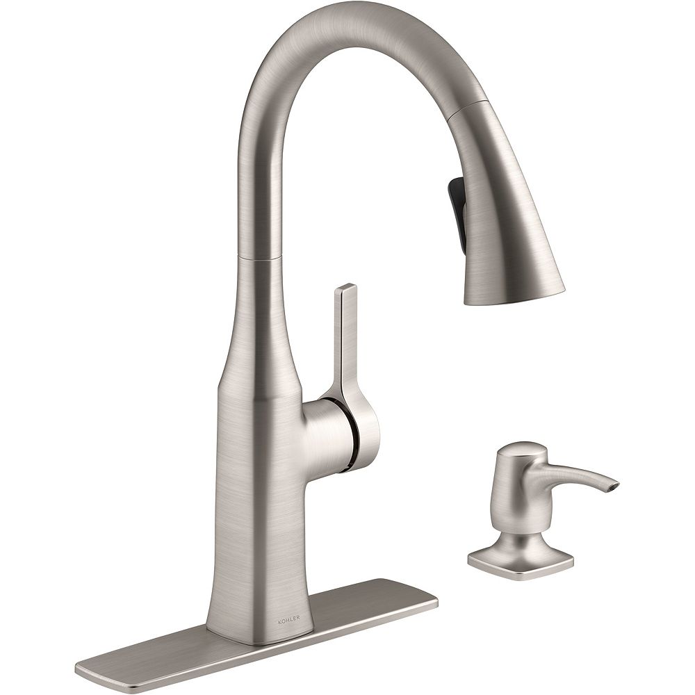 Kohler Rubicon Pull-down Kitchen Faucet In Vibrant Stainless 