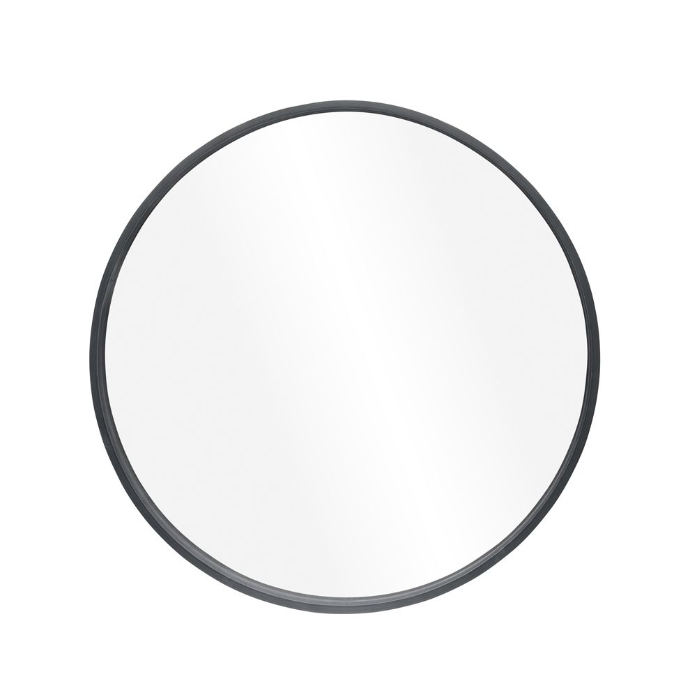 The Tangerine Mirror Company Denmark, round Grey wood, mirror 28 inch The Home Depot Canada