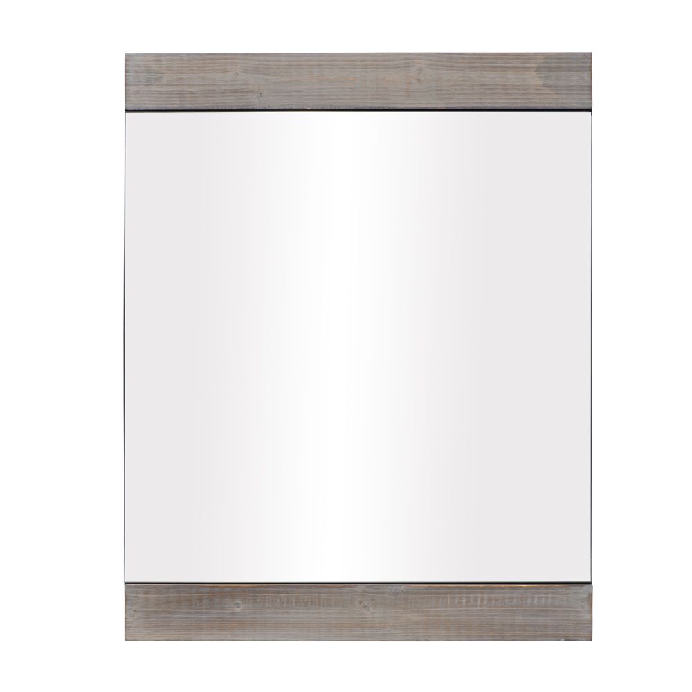 The Tangerine Mirror Company Drake, Genuine Grey Wood Mirror The Home Depot Canada