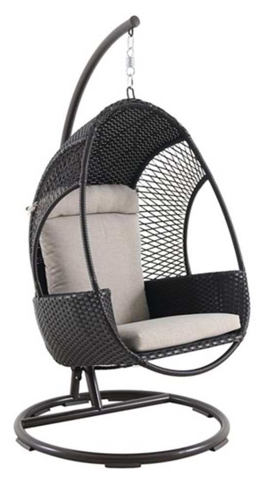 hampton bay cayman woven egg patio chair