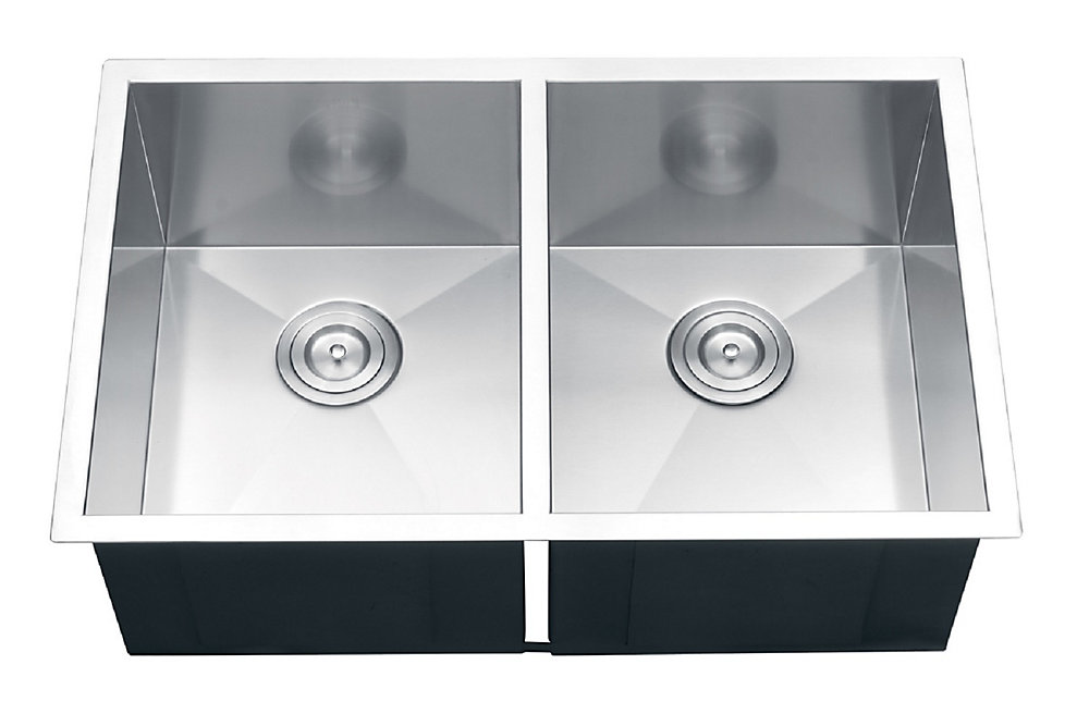 Undermount Stainless Steel 30 Inch 16 Gauge 50 50 Double Bowl Kitchen Sink