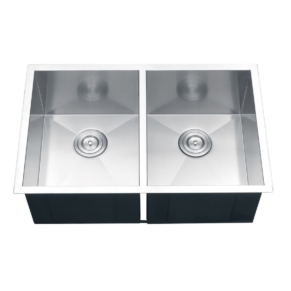 Undermount Stainless Steel 30 Inch 16 Gauge 50 50 Double Bowl Kitchen Sink