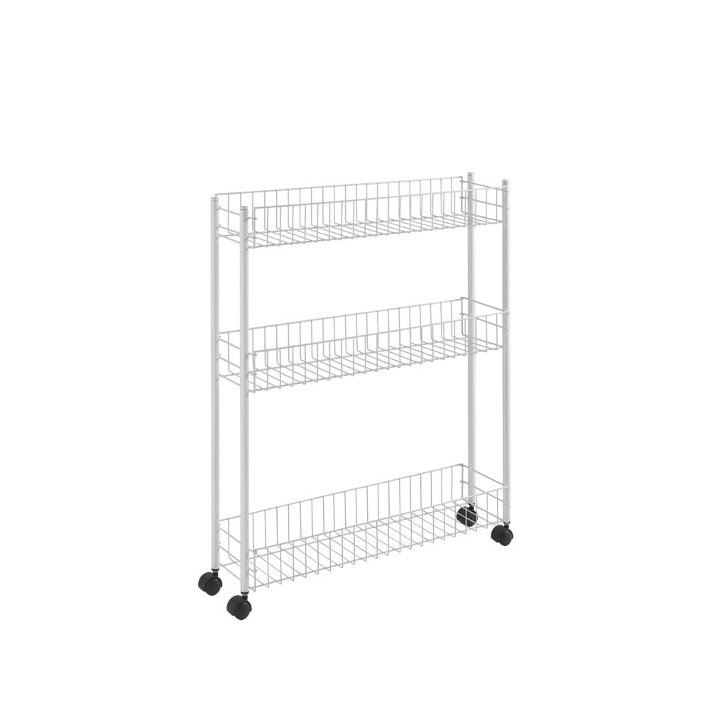Metaltex Fino 3 Tier Extra Slim Rolling Cart The Home Depot Canada