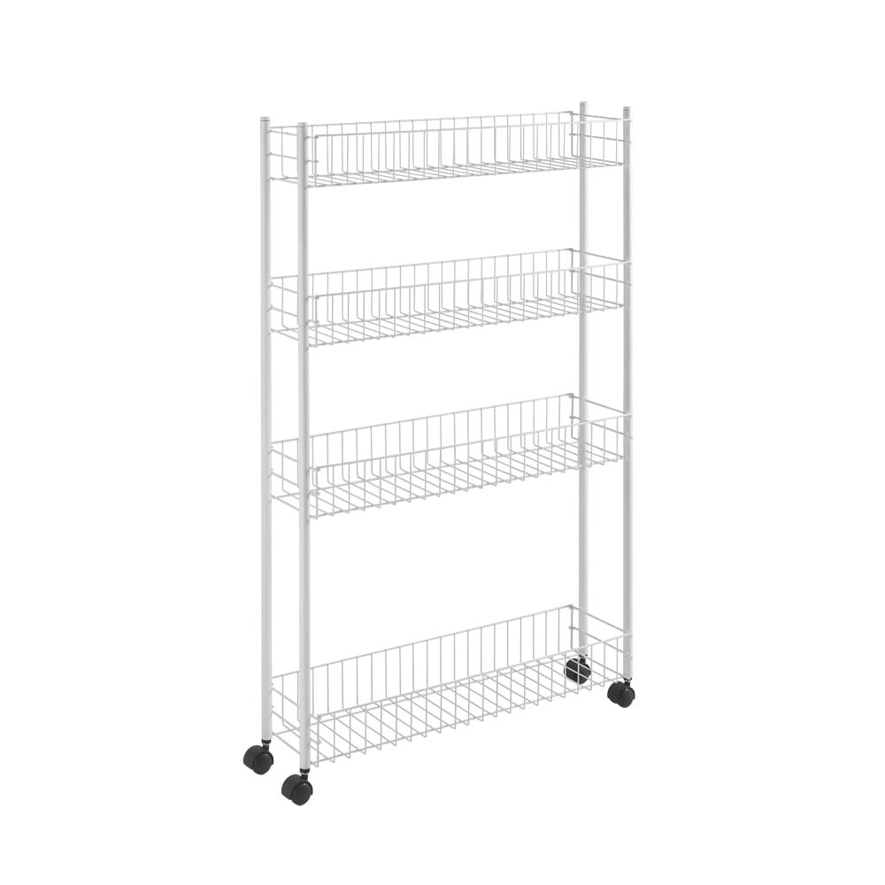 Metaltex Fino 4 Tier Extra Slim Rolling Cart | The Home Depot Canada