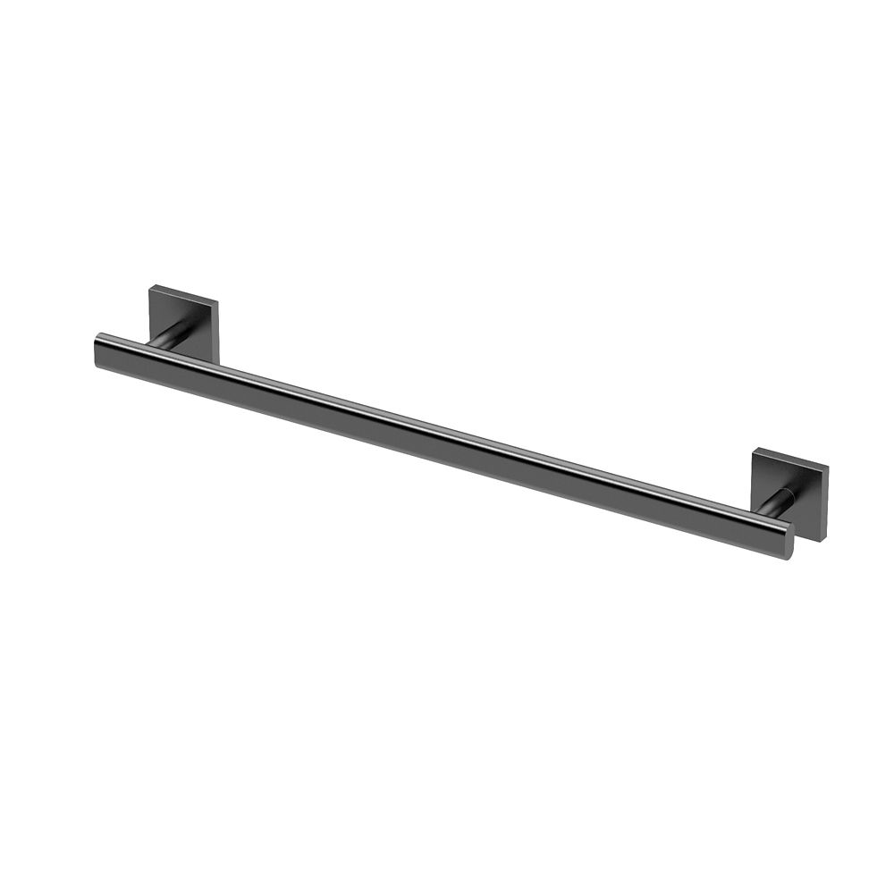 Gatco Elevate 18 inch L Towel Bar Matte Black The Home Depot Canada