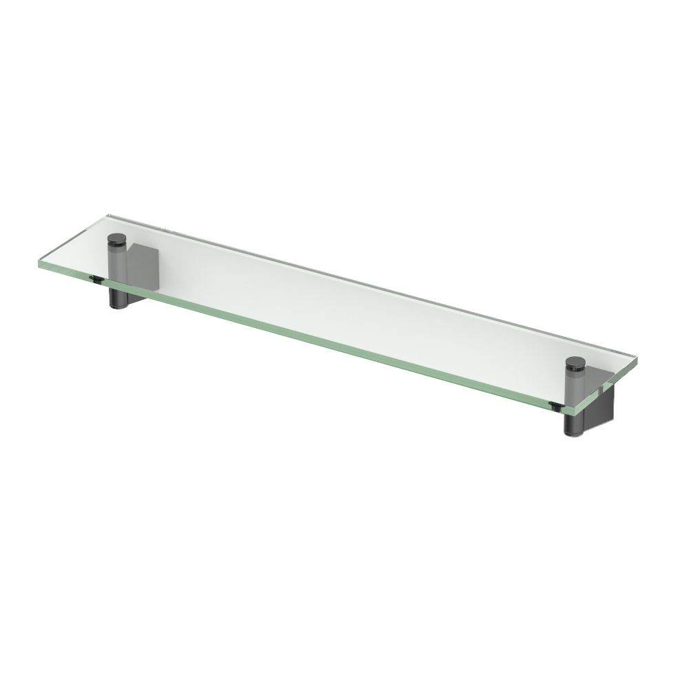 Gatco Bleu 20 1/8 Inch L Glass Shelf Matte Black | The Home Depot Canada