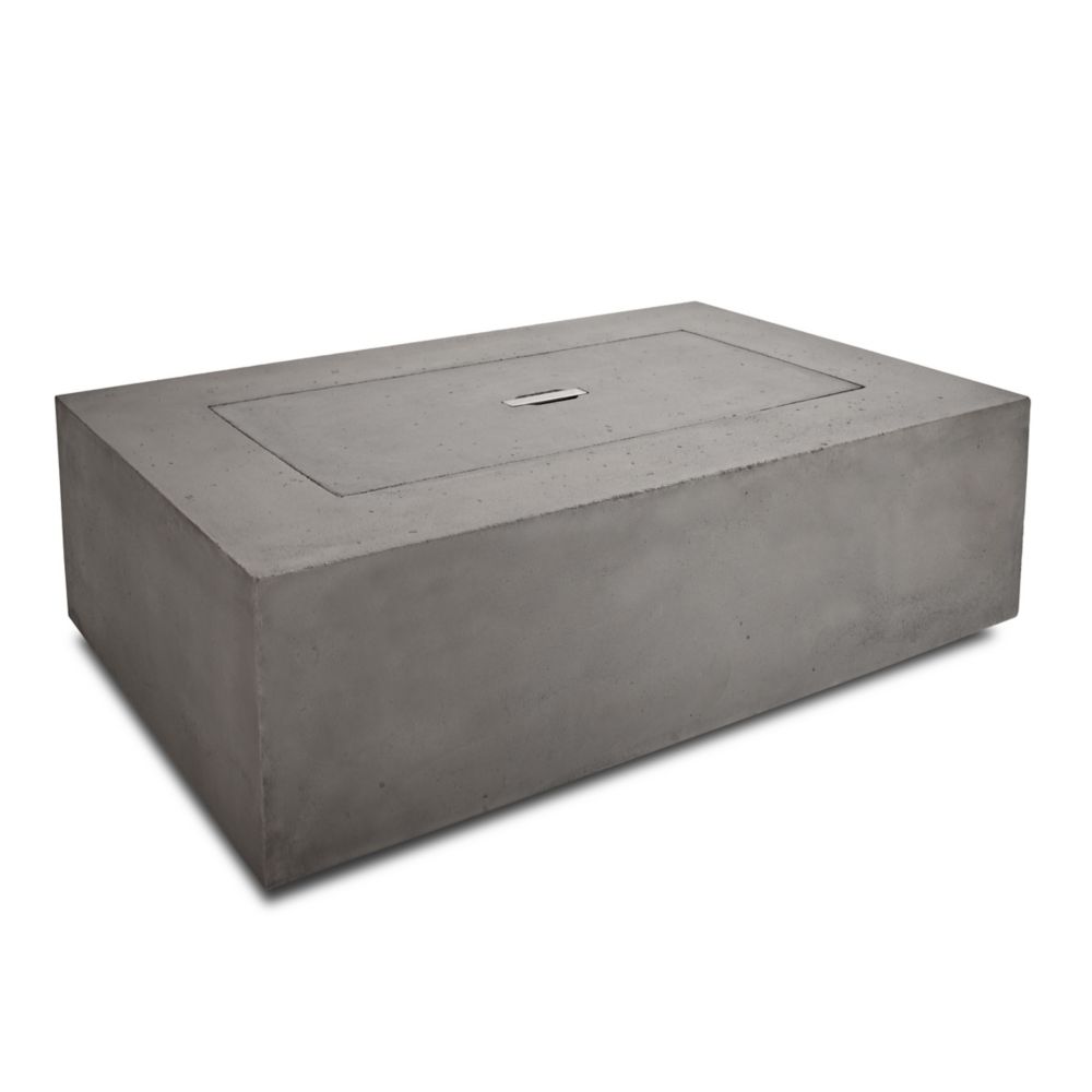 Real Flame Baltic Rectangle Natural Gas Fire Table in Glacier Grey