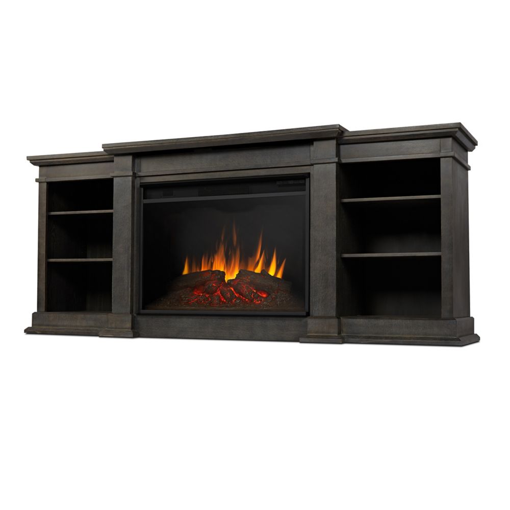Real Flame Eliot Grand Entertainment Electric Fireplace in Antique Gray