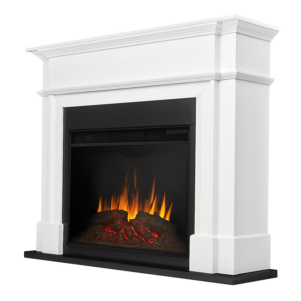 Real Flame Harlan Grand Electric Fireplace In White The Home Depot Real Flame Harlan Grand Electric Fireplace In White