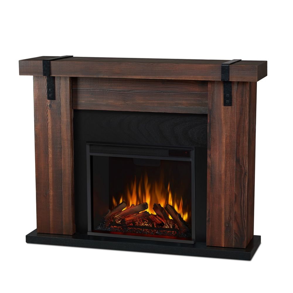 Real Flame Aspen Electric Fireplace in Chestnut Barnwood The Home