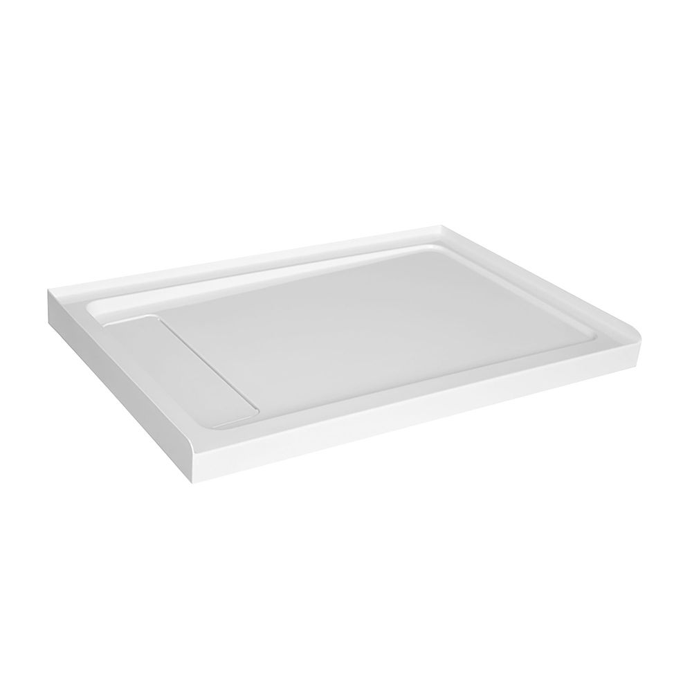 GLACIER BAY 48 inch x 32 inch Acrylic Shower Base with Left Concealed Drain The Home Depot Canada