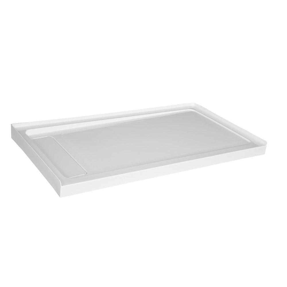 GLACIER BAY 60 inch x 32 inch Acrylic Shower Base with Left Concealed