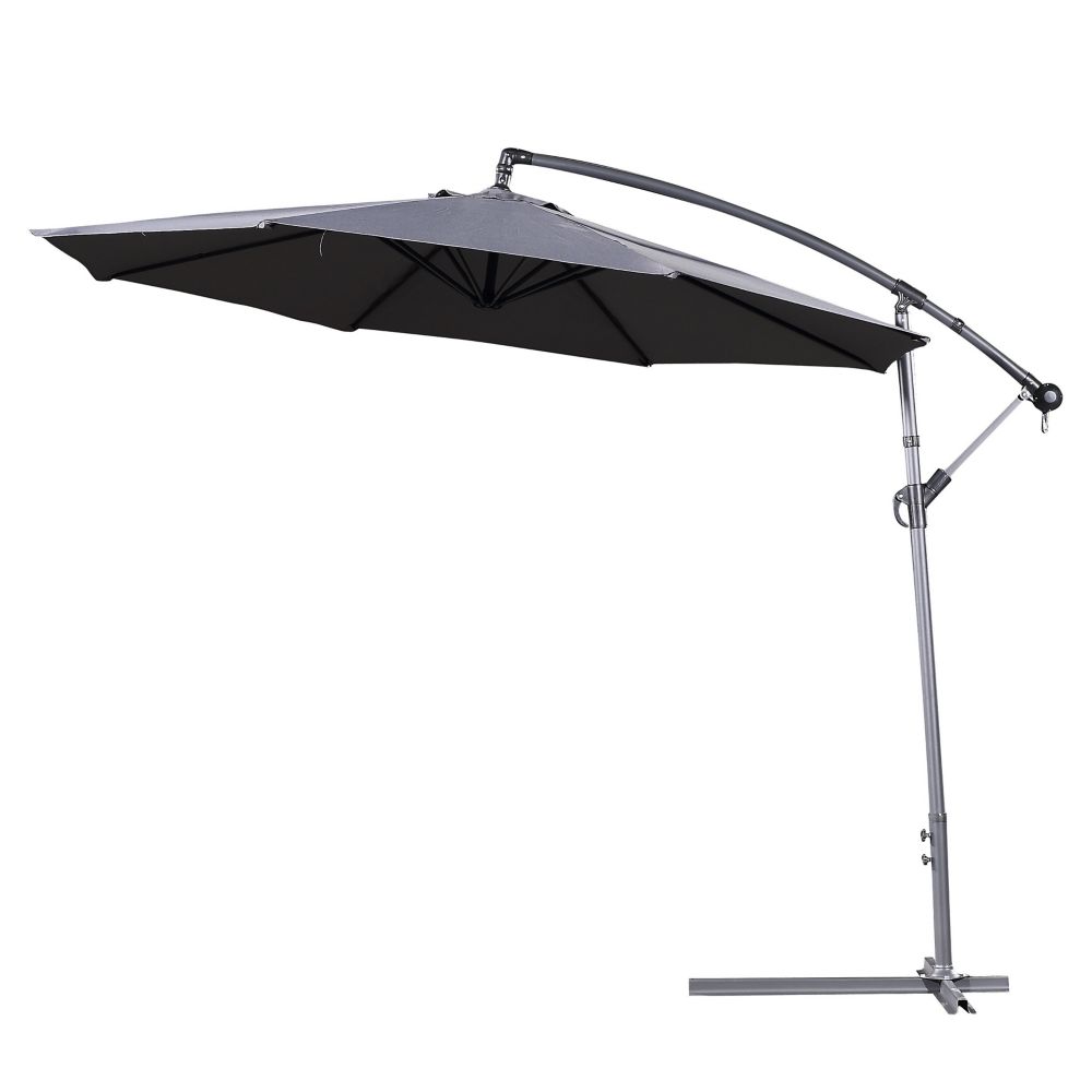 Velago 10 ft. Gandia Patio Cantilever Umbrella in Dark Grey The Home