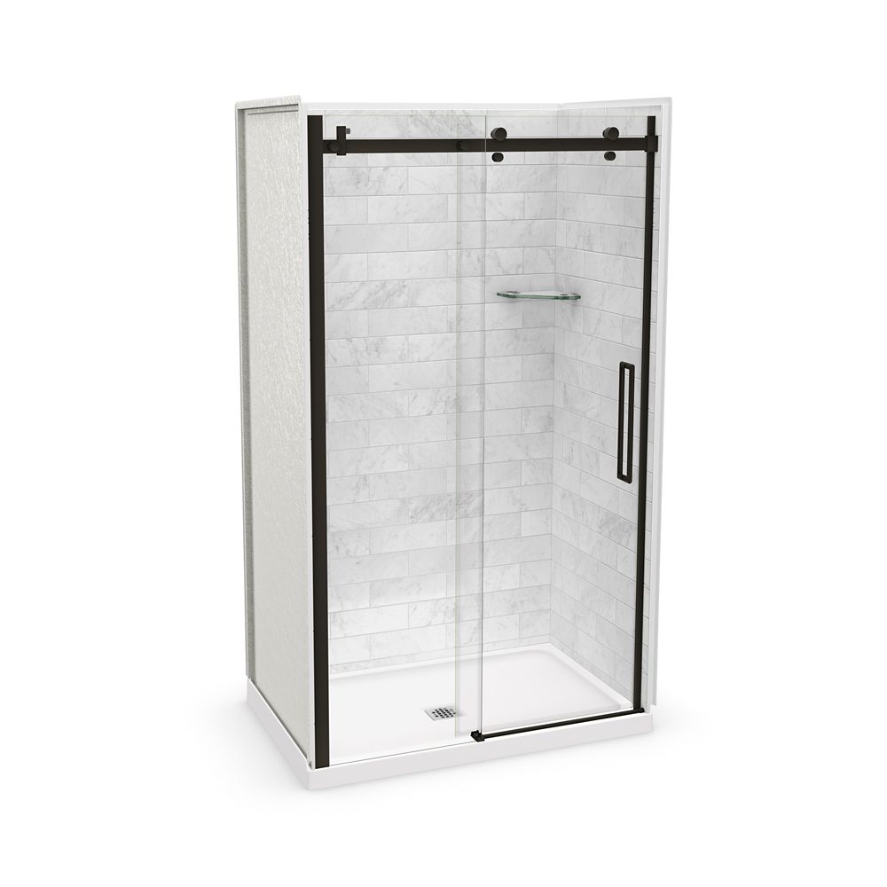 MAAX Ensemble de douche alcove, Utile Marbre Carrara, 48 x 32 x 84 po