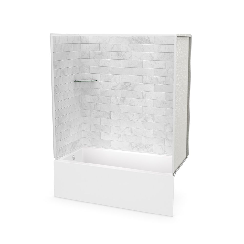 MAAX MAAX Utile 60 x 30 x 80-inch Marble Carrara Tub ...