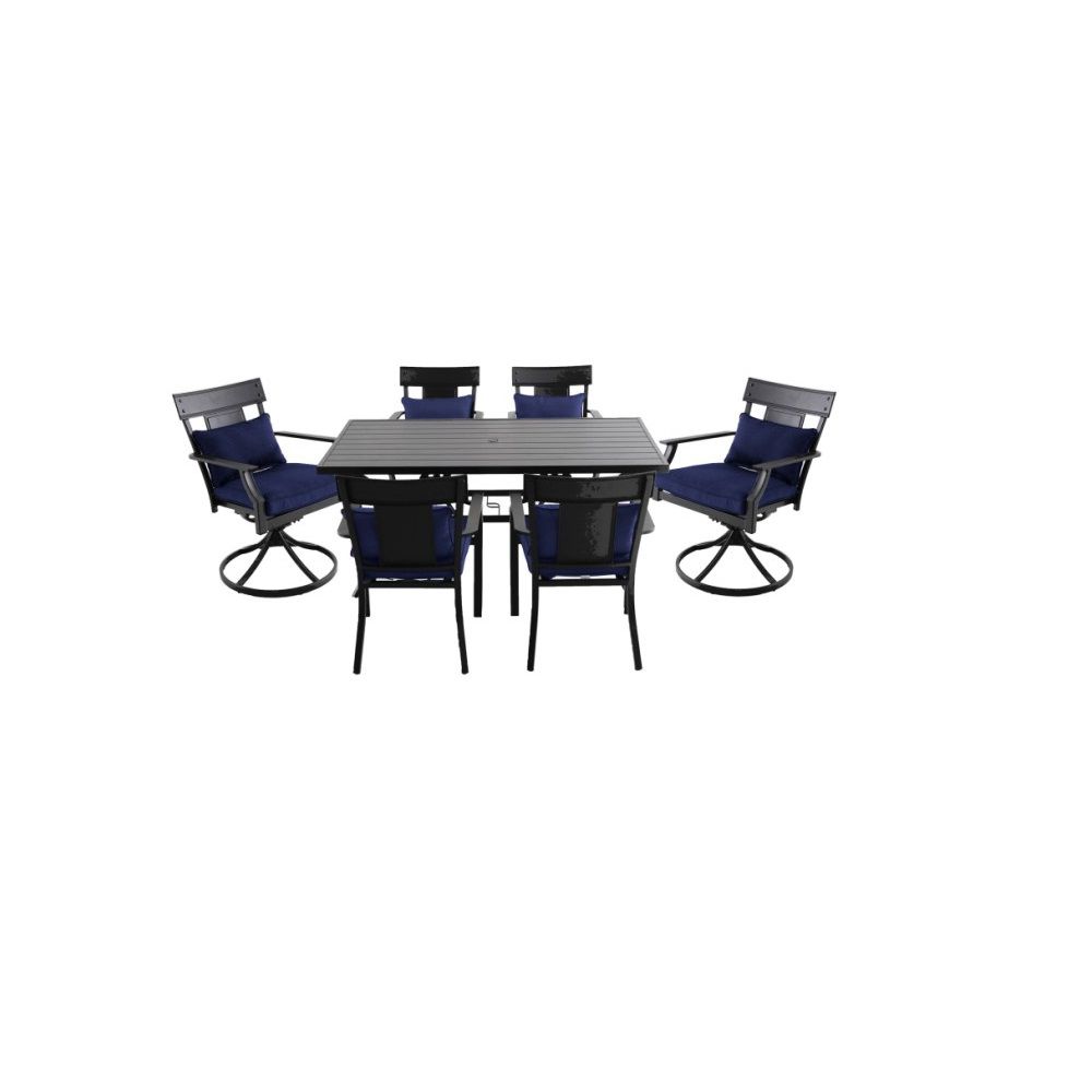 Coopersmith Steel 7 Piece Dining Set - Navy