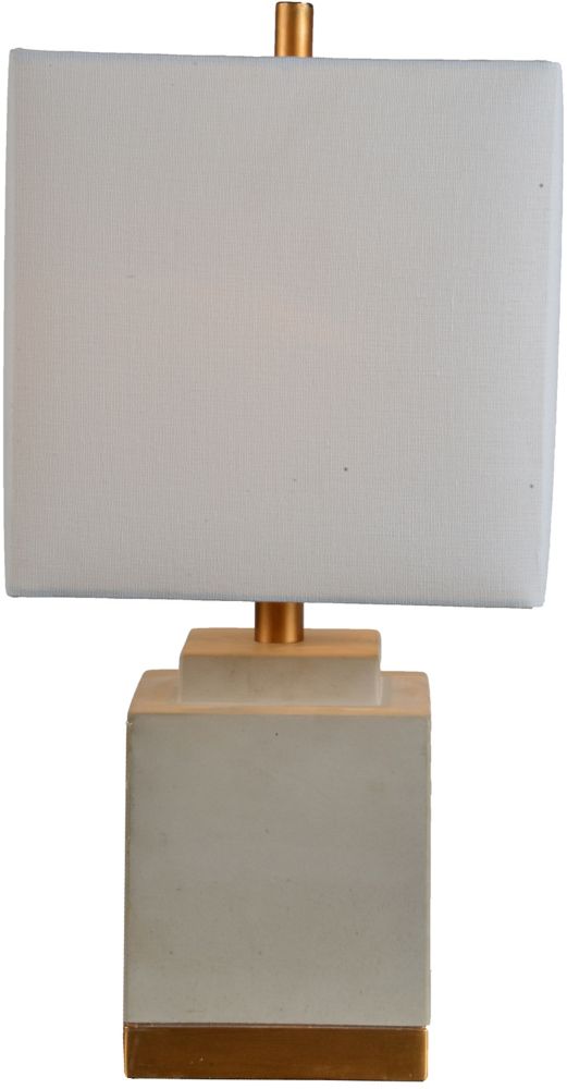 Brighton 10 Inch Gray And Gold Table Lamp With Linen Shade