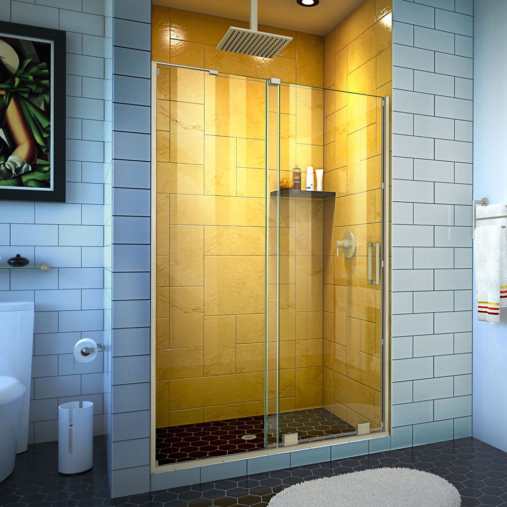 Dreamline Mirage Z 44 48 Inch W X 72 H Frameless Sliding Shower Dreamline Mirage Z 44 48 Inch W X 72 H Frameless Sliding Shower Door In Brushed Nickel
