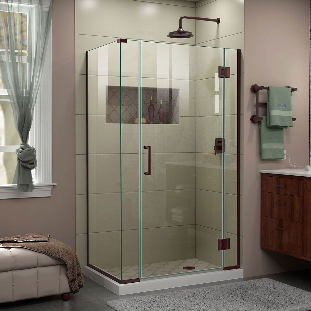 Dreamline Unidoor X 39 1 2 Inch W 34 3 8 D 72 H Shower Dreamline Unidoor X 39 1 2 Inch W 34 3 8 D 72 H Shower Enclosure In Oil Rubbed Bronze