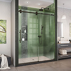 Enigma-XO 56-60 inch W x 76 inch H Fully Frameless Sliding Shower Door in Oil Rubbed Bronze