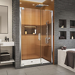 Elegance-LS 44 3/4 - 46 3/4 inch W x 72 inch H Frameless Pivot Shower Door in Chrome