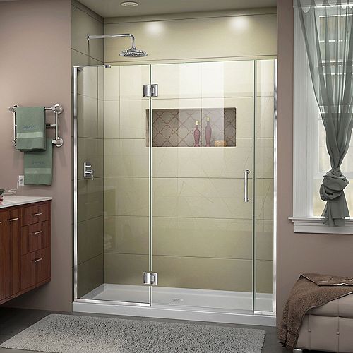 MAAX Soul 2Panel Chrome Framed Shower Door 59 1/2inches The Home