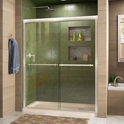 Dreamline Aqua Ultra 48 Inch X 58 Inch Semi Frameless Pivot Tub