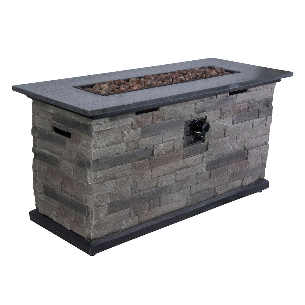 Rectangular Fire Pit Chat Table