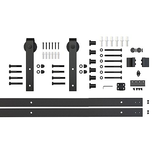 Everbilt Barn Door Hardware- Flat Rail Extension Kit | The Home Depot ...