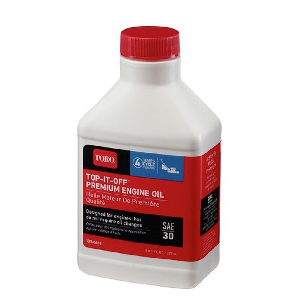 Toro Huile à moteur 4 temps de première qualité TopitOff SAE 30 pour tondeuse à gazon, 8