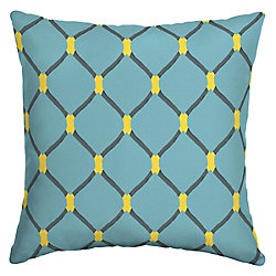 Painted Trellis Square Throw Pillow