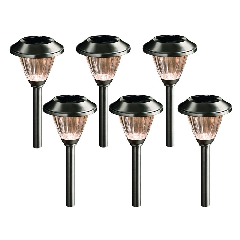 Hampton Bay 15 Lumen Solar LED Stainless Steel Landscape Pathway Light