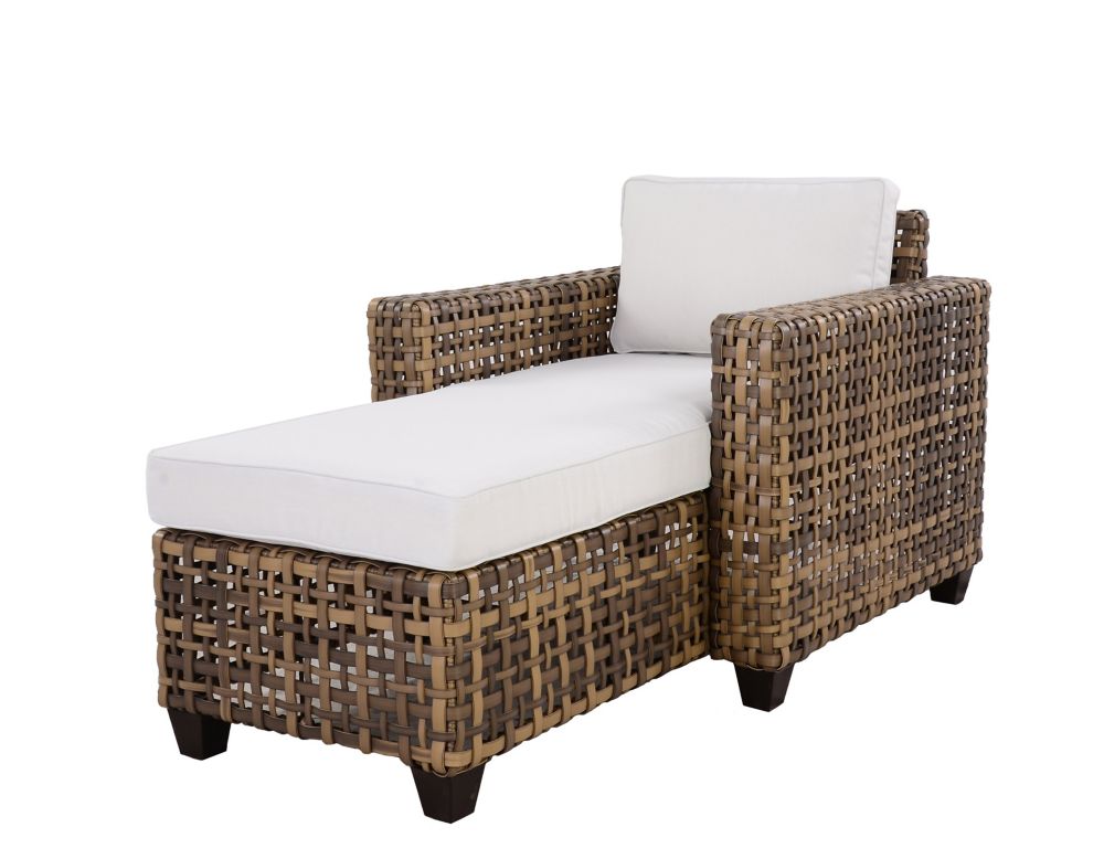 Hampton Bay Stockton Wicker Patio Chaise Lounge | The Home Depot Canada