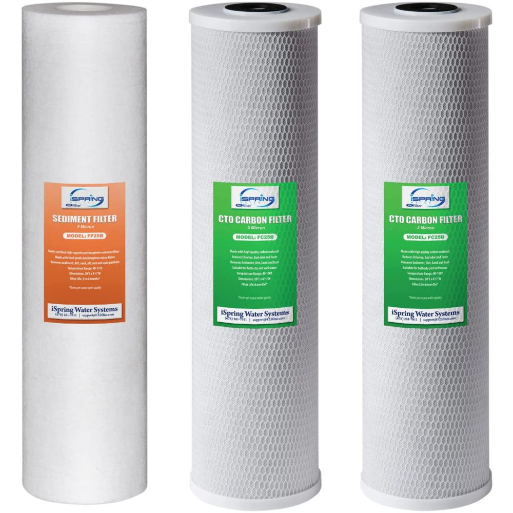 iSpring 3Stage 20 inch 3Piece Big Blue Whole House Replacement Filter