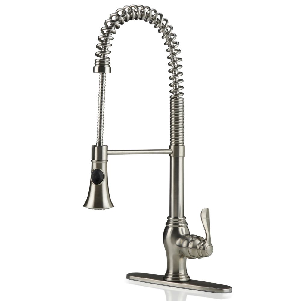 Ispring Single Handle Pull Down Sprayer Kitchen Faucet With