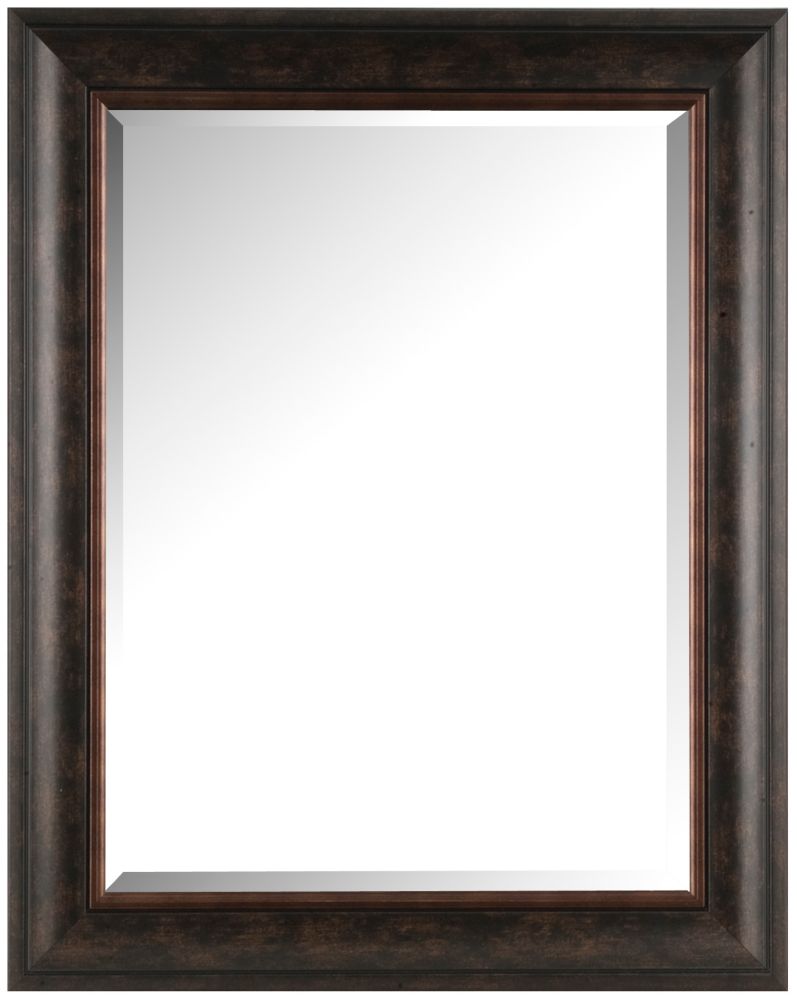 Mirrorize Canada Brown Bronze Finish, Rectangular Plastic Wall Mirror ...