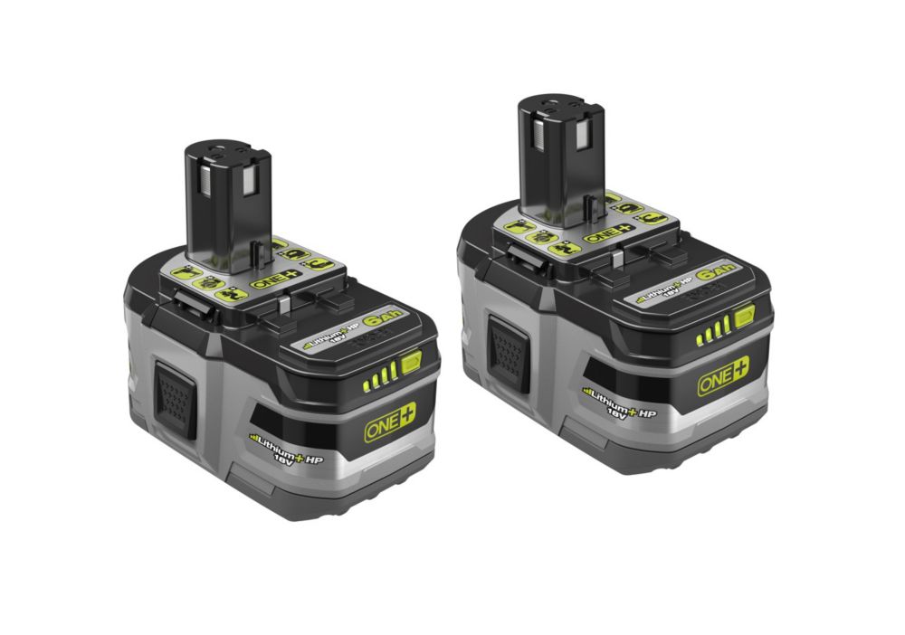 RYOBI 18V ONE+ 6.0Ah High Capacity Lithium+ HP Battery (2-Pack) | The ...