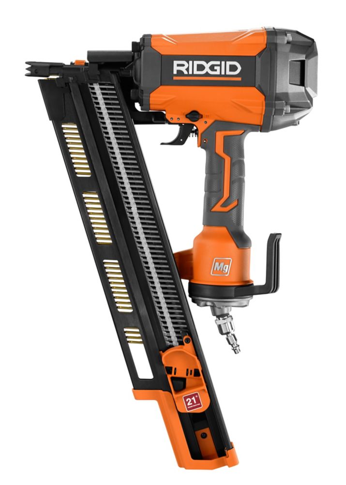 RIDGID 21Degree 31/2Inch RoundHead Framing Nailer The Home Depot